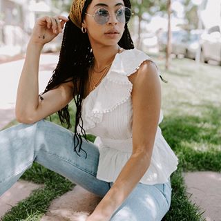 TGIF 🌿 The store is fully stocked with new styles + @kerrykalu looks stunning head to toe in a few of our favorites. Come see us 11 to 7 📷 @jaicee.morgan