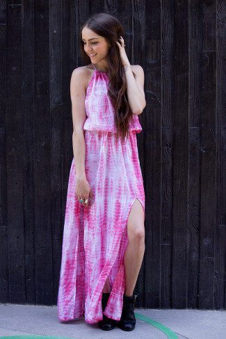 Coral-Tie-Dye-Slit-Maxi-Side