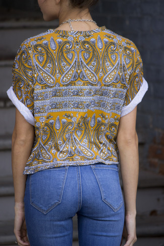 Mustard Paisley Top Front