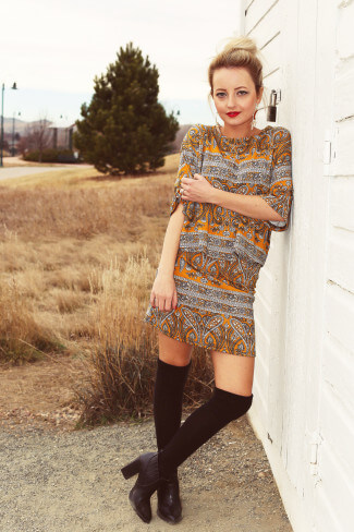 Mustard Paisley Skirt