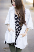 grey hooded cardigan