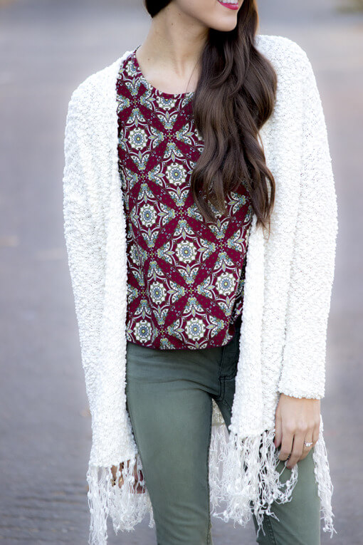 sandstorm fringe cardigan