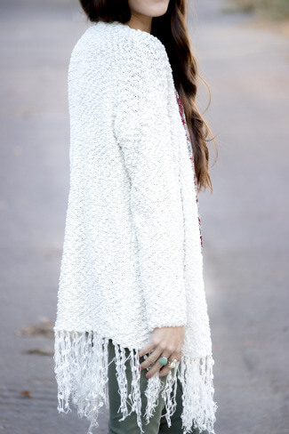 sandstorm fringe cardigan