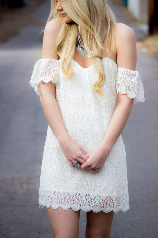 Crochet Off Shoulder Dress