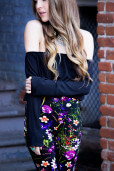 Black Peasant Top
