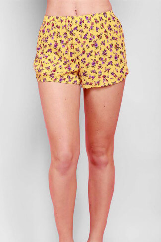 Yellow Pajama Shorts