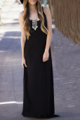 Black Low Back Maxi Dress