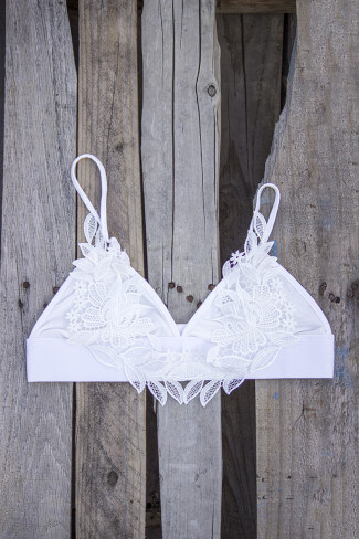 White Camellia Bralette