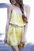 Yellow Tie Dye Dress