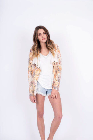 Floral Biker Jacket