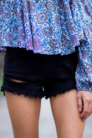 black ripped shorts