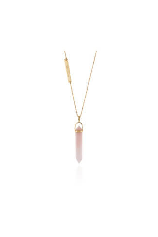 rose quartz mineral necklace