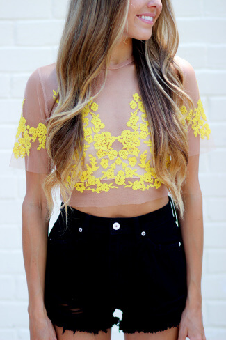 for love and lemons luau crop top