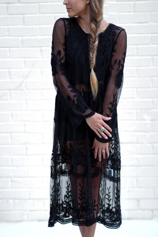 Black Indian Summer Dress