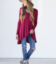 Libra Burgundy Swing Tunic