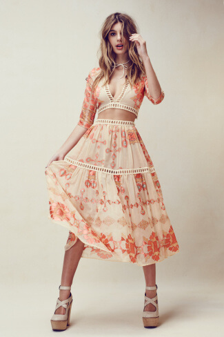 For Love and Lemons Barcelona Midi Skirt