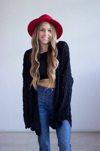 Black Knit Cardigan