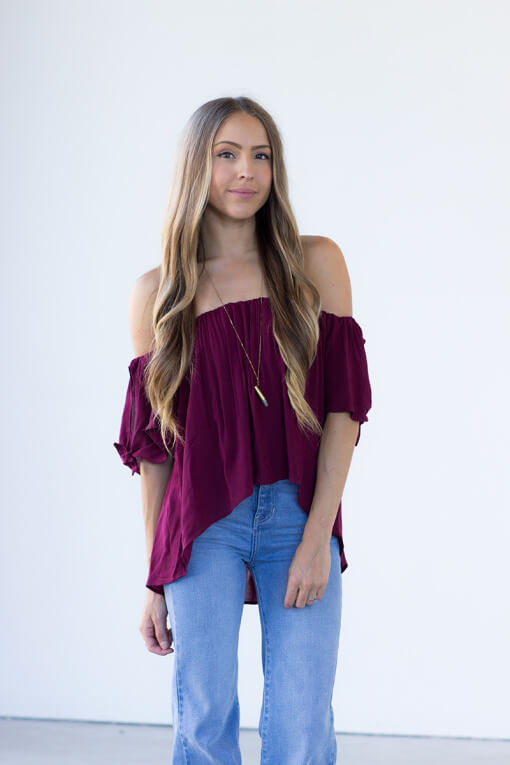 Blue Life Sangria Top